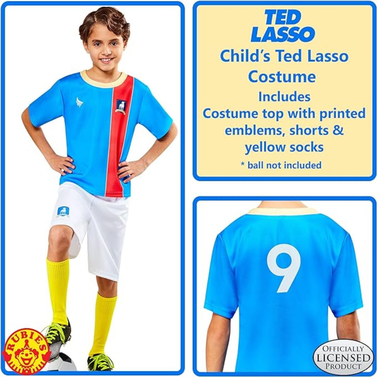 Rubie's Child Ted Lasso Afc Richmond Soccer Uniform Costume - worldclasscostumes