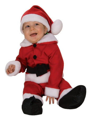 Rubie's Costume Fleece Baby Santa Romper Costume and Hat - worldclasscostumes