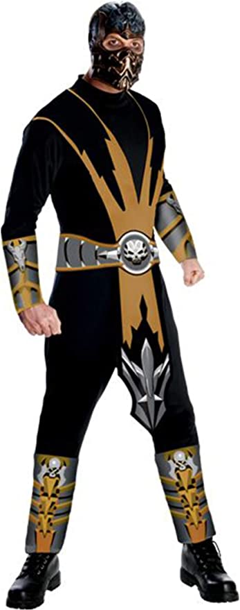 Rubie's Mortal Kombat Scorpion Costume for Adults - worldclasscostumes