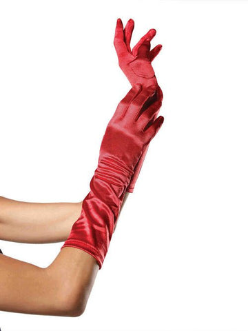 Satin Elbow Length Costume Gloves - worldclasscostumes