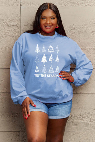 Simply Love Full Size Christmas Tree Graphic Sweatshirt - worldclasscostumes