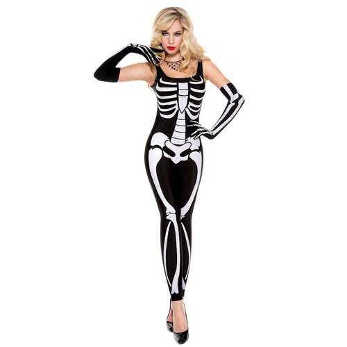 Skeleton Jumpsuit Costume - worldclasscostumes