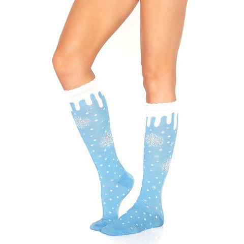 Snowflake Knee High Socks - worldclasscostumes