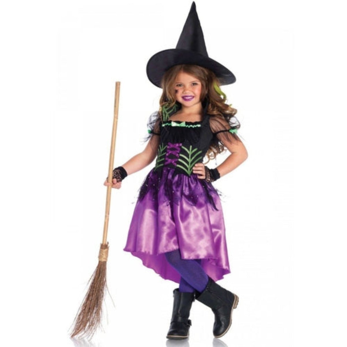Spiderweb Witch Children Costume - worldclasscostumes
