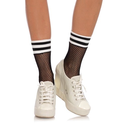 Stella Fishnet Athletic Ankle Socks - worldclasscostumes