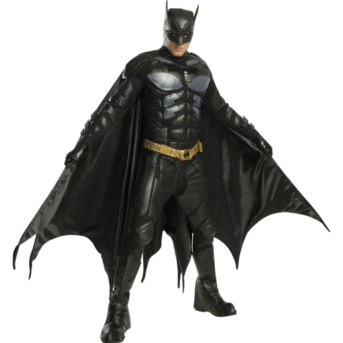 The Dark Knight Trilogy Padded Batman Deluxe Adult Costume - worldclasscostumes
