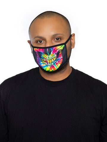 Tie Dye Skull Face Mask - worldclasscostumes