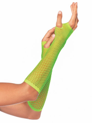 Triangle Net Fingerless Arm Warmer Gloves - worldclasscostumes