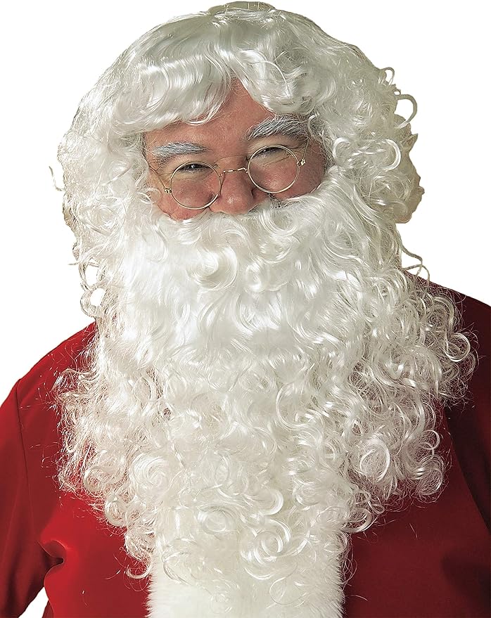 Value Santa Beard And Wig Set - worldclasscostumes