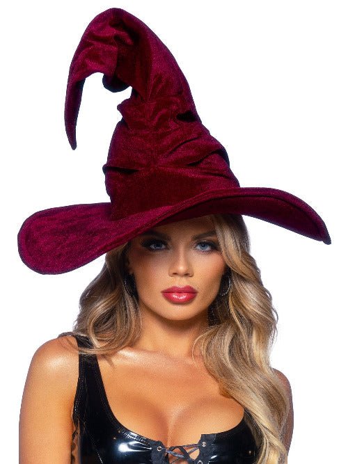 Velvet Ruched witch Hat - worldclasscostumes