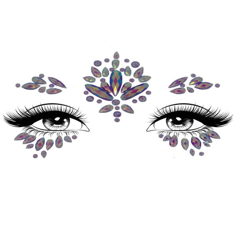 Verity adhesive face jewels sticker. - worldclasscostumes
