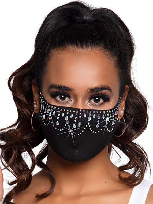 Women's Rhinestone Face Mask - worldclasscostumes