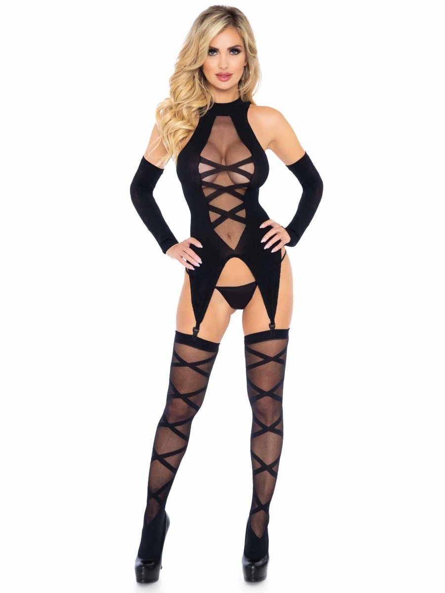 Wrap Me Up Cami Top & Stockings Set - worldclasscostumes